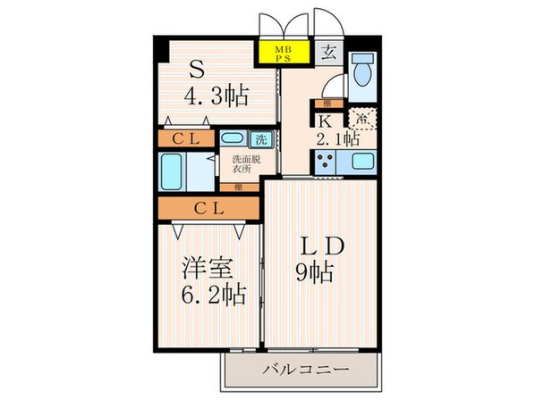 レジデンスラク－オの物件間取画像